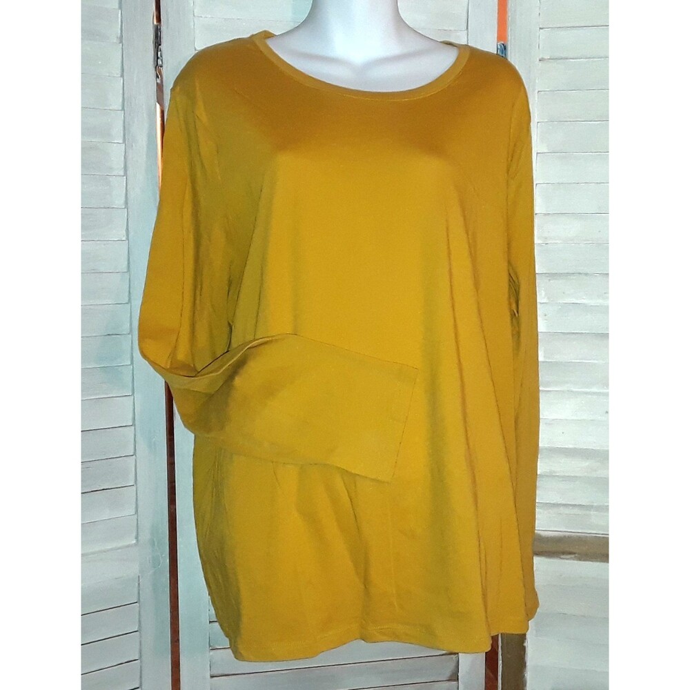 Time and Tru Women's Long Sleeve Shirt XXL 20 Crew Neck Tee 100% Cotton